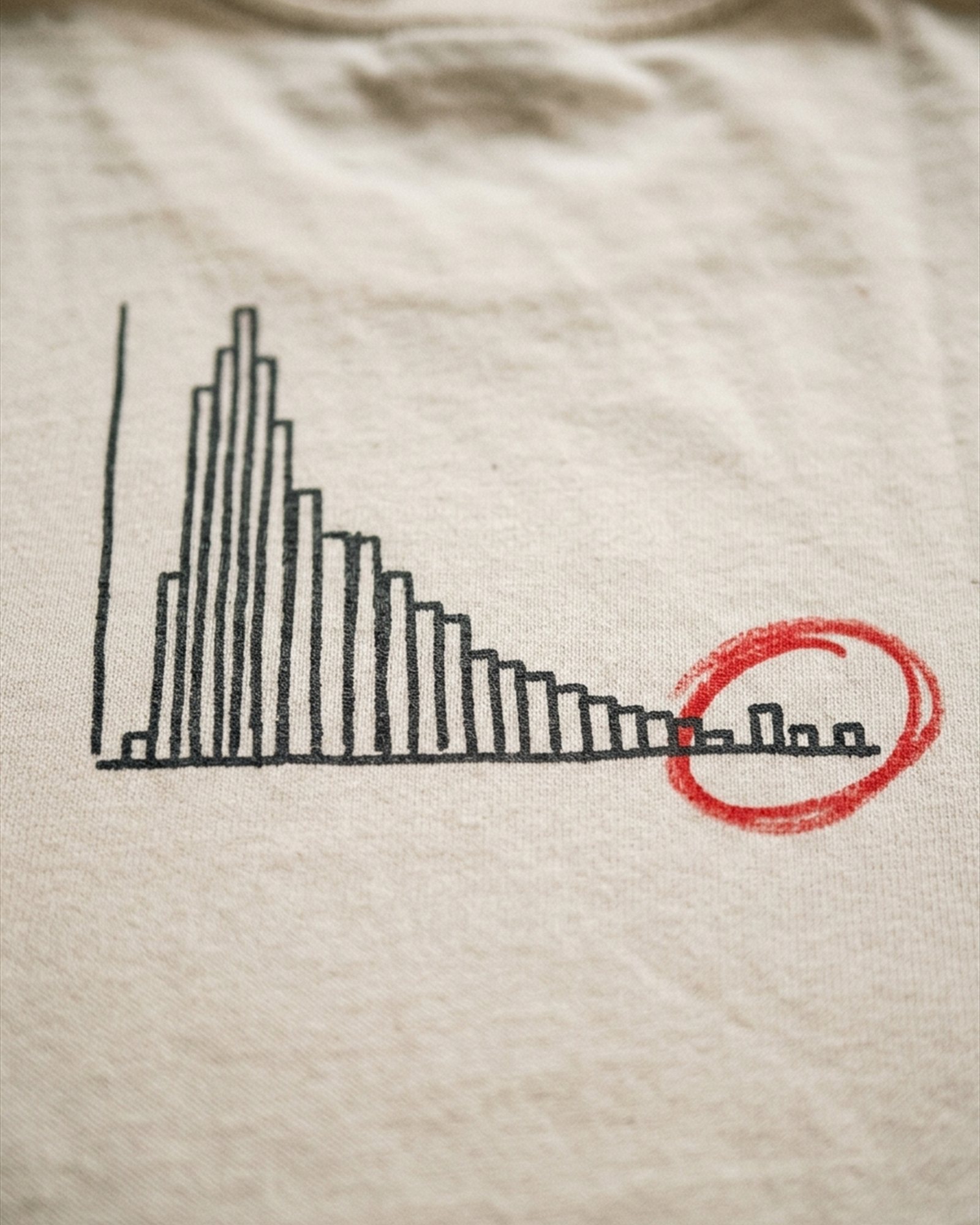 p99 or It Didn't Happen Tee in Bone, detail close-up