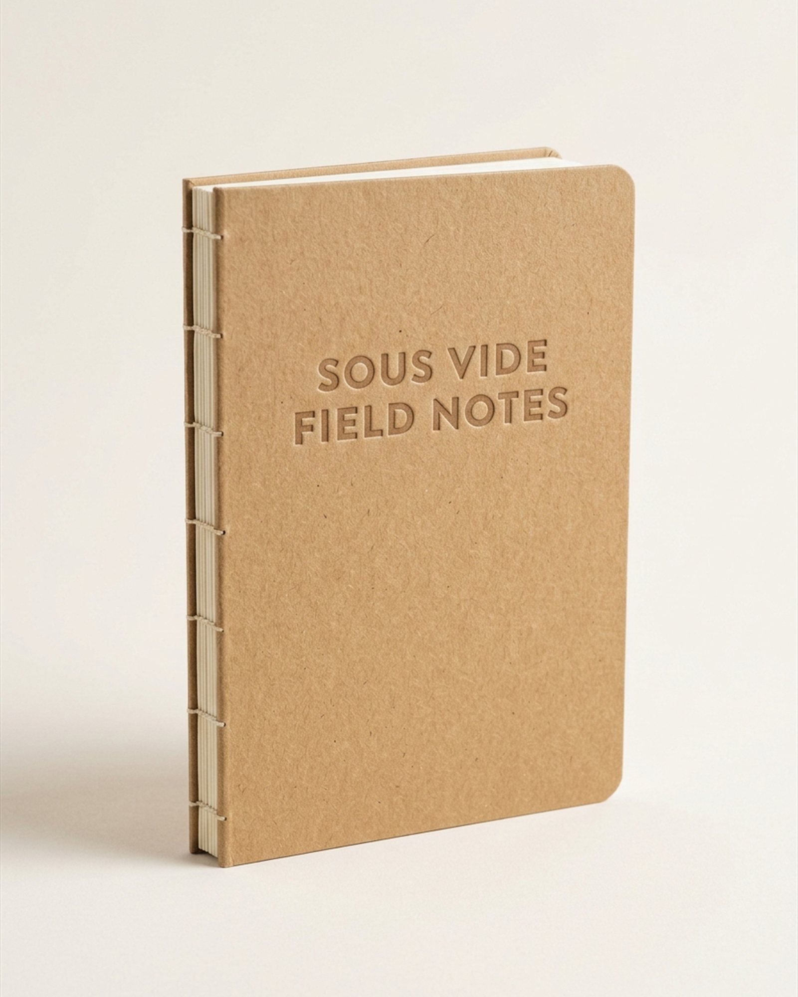 Sous Vide Field Notes in Kraft, front view