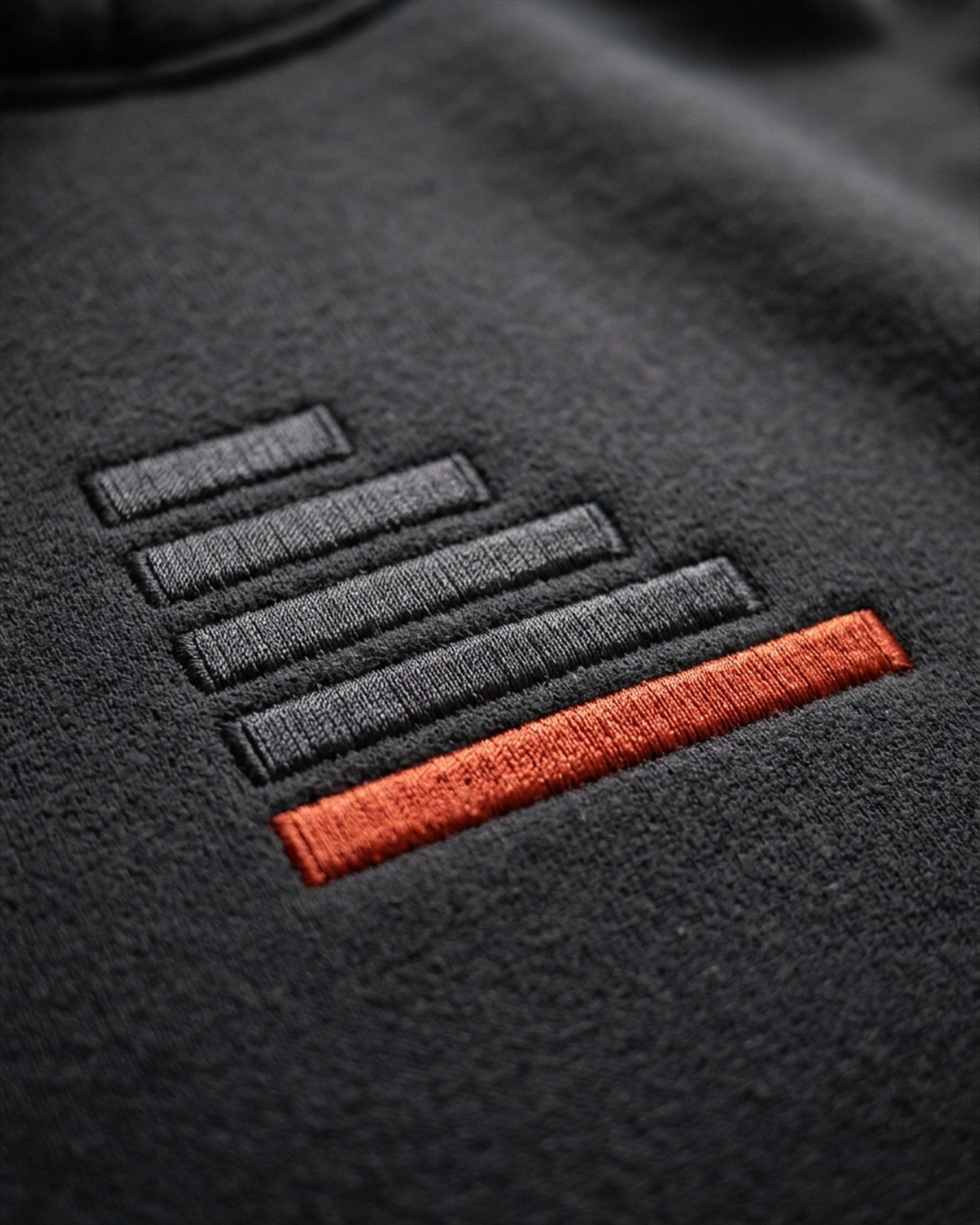 Trace Every Request Hoodie in Graphite, detail close-up