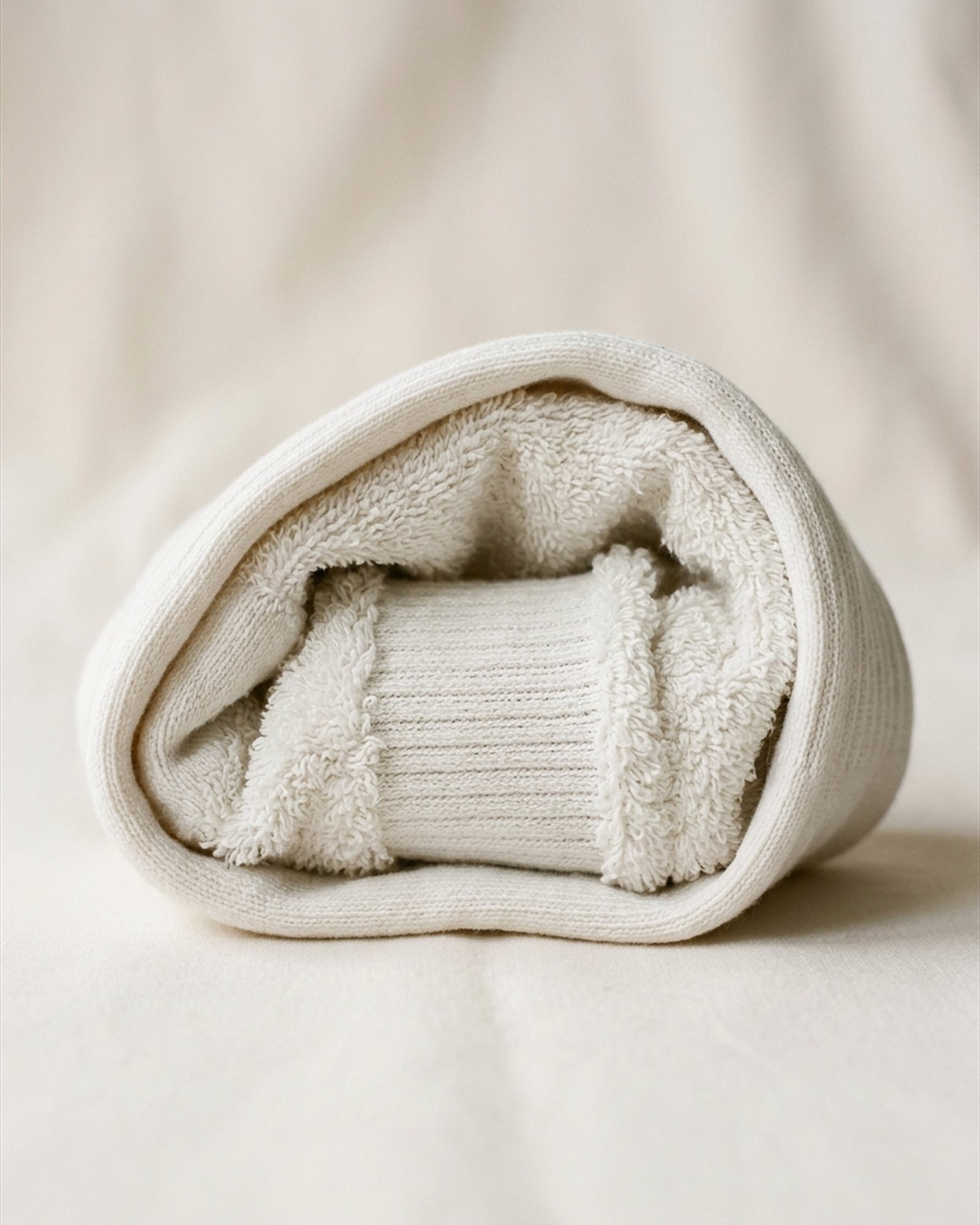 Shuttle Grip Court Socks (2-Pack) in Chalk White, detail close-up