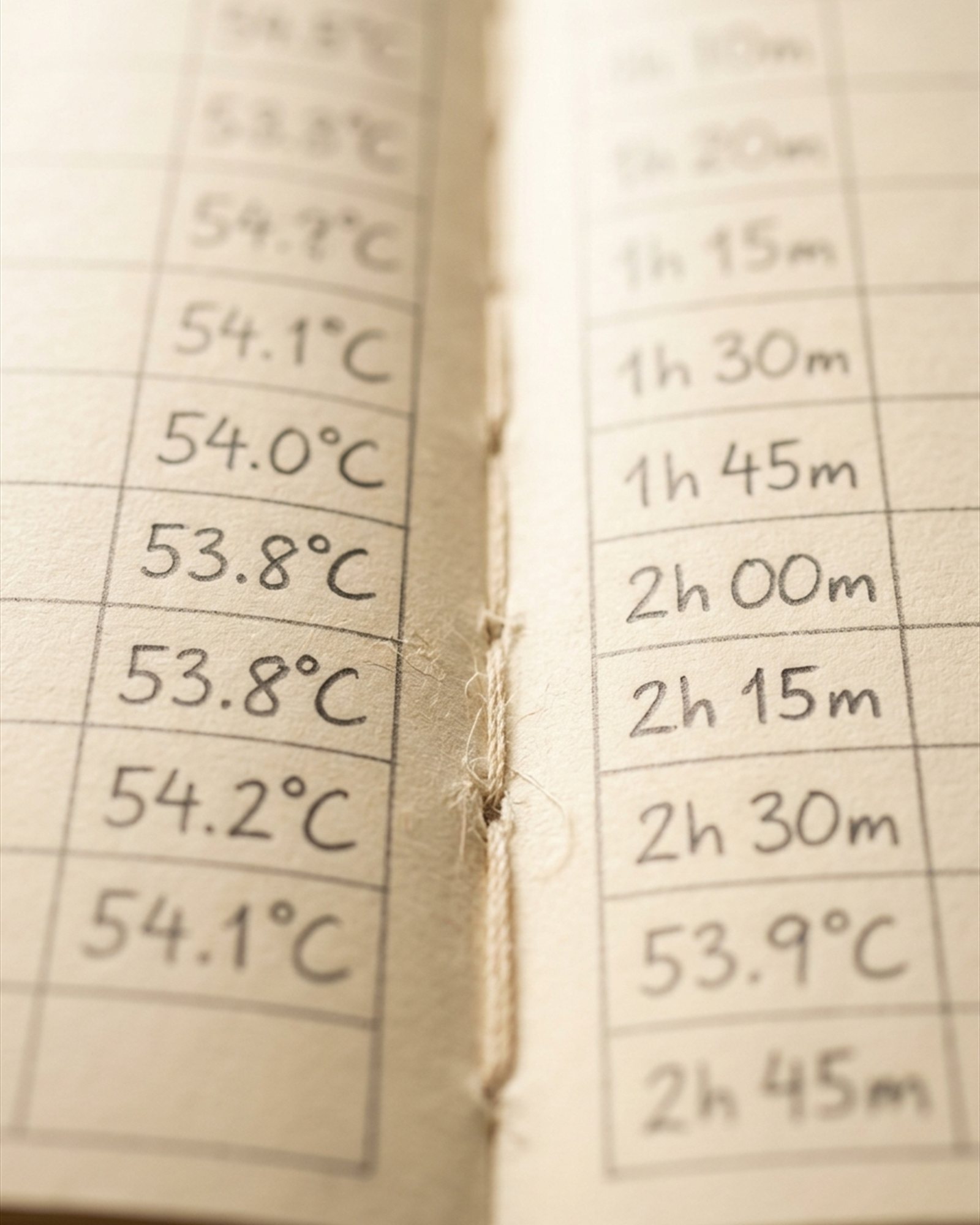 Sous Vide Field Notes in Kraft, detail close-up