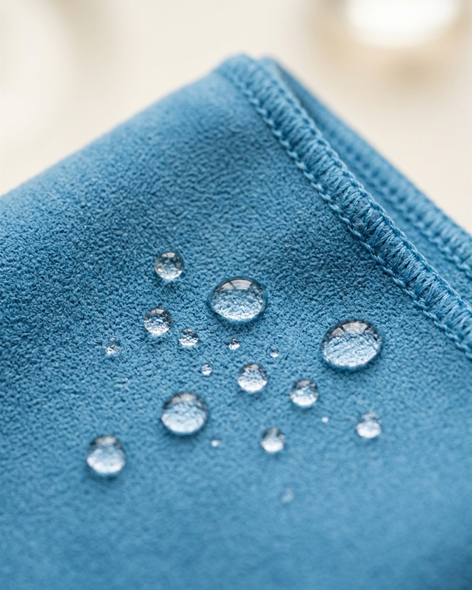 Lane Six Quick-Dry Towel in Pool Blue, detail close-up
