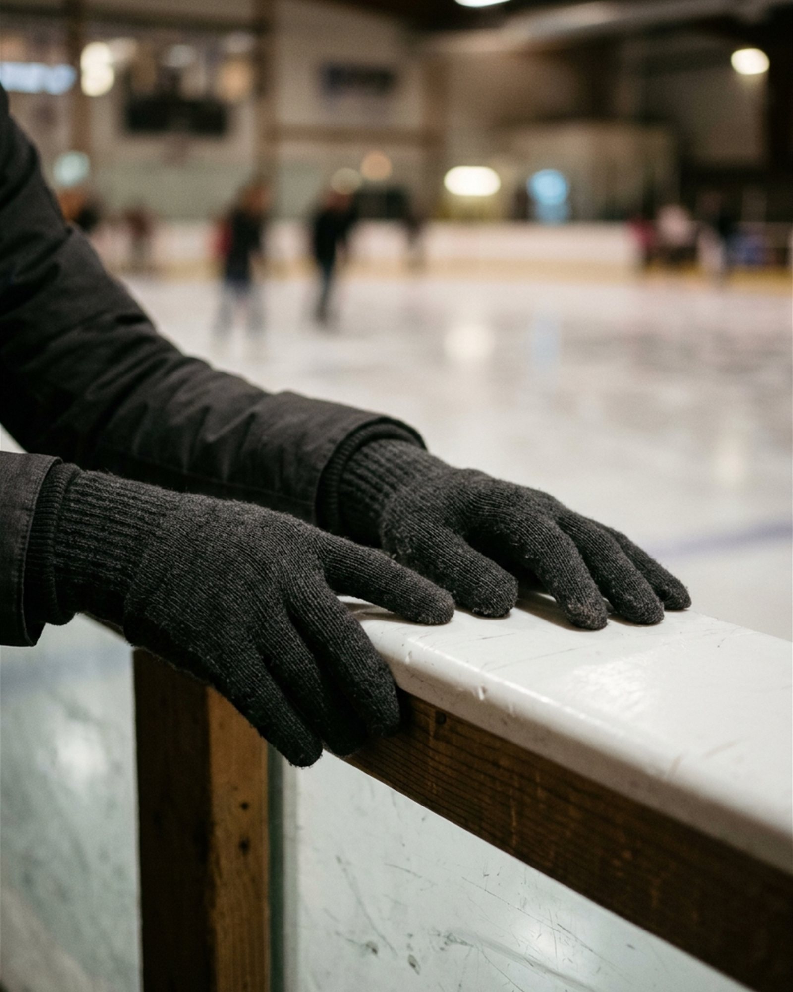 Edge Control Skate Gloves in Graphite, in use